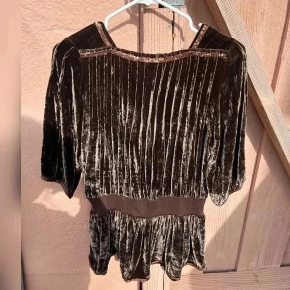 Blumarine Silk Velvet Boho Blouse LIKE NEW - Picture 5 of 5